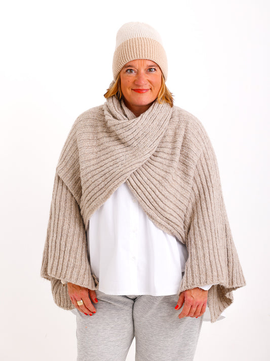 Helena Poncho-Cape - beige
