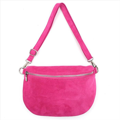 GRACE Crossbody-Tasche L / Wildleder - Sommerfarben