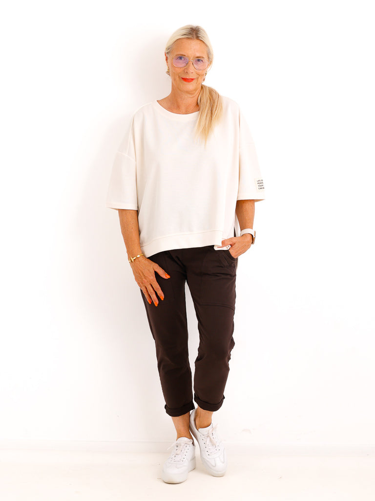 Oversize-Shirt JESSICA.S – Lässiges Everyday-Basic mit Patch – Gr. 36-42