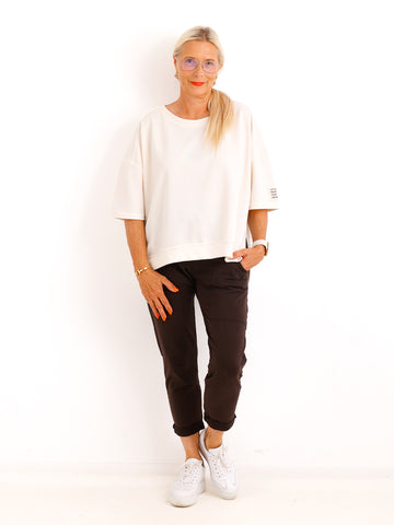 Oversize-Shirt JESSICA.S – Lässiges Everyday-Basic mit Patch – Gr. 36-42