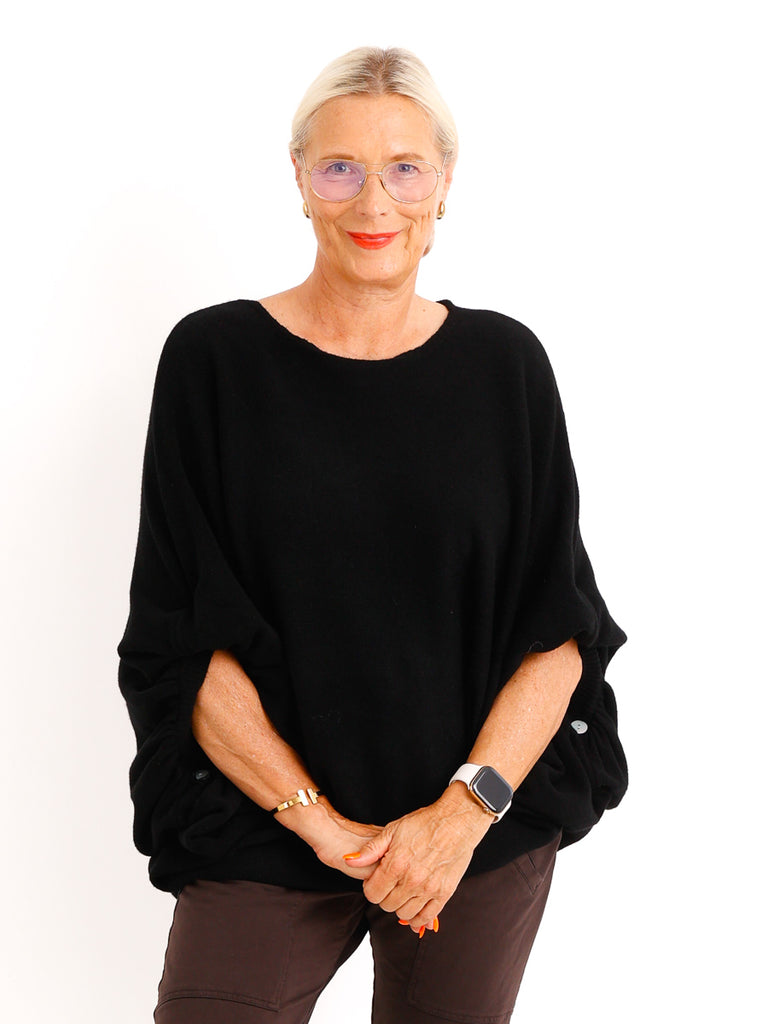 Feinstrick-Pullover SARINA.S – Eleganter Fledermaus-Oversize-Look – Gr. 38-46