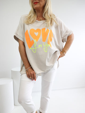 LOVE FOR YOU XXL T-Shirt - verschiedene Farben
