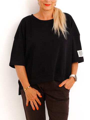 Oversize-Shirt JESSICA.S – Lässiges Everyday-Basic mit Patch – Gr. 36-42