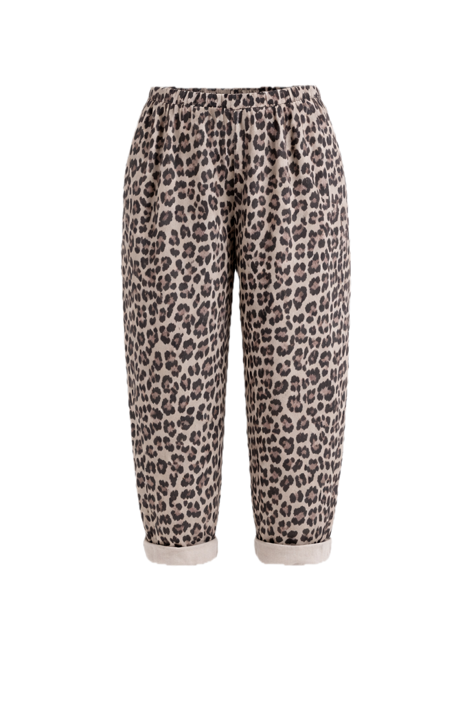 TOM Curvy Size Hose leo - beige / schwarz