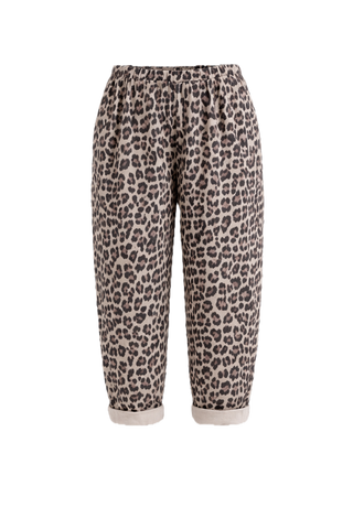 TOM Curvy Size Hose leo - beige / schwarz