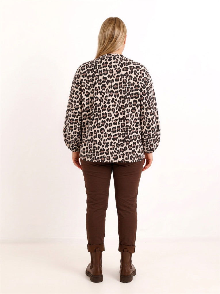 Oversize Sweatshirt TESSA – PARIS Statement-Print über Front & Ärmel – Gr. 40–46