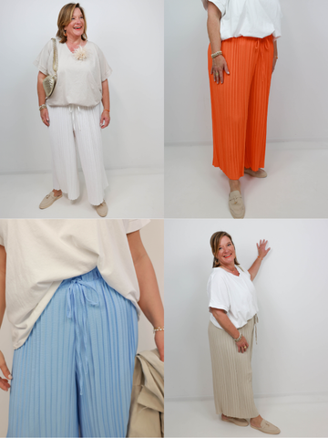 DWAYNE Plus Size Plissee Hose - verschiedene Farben
