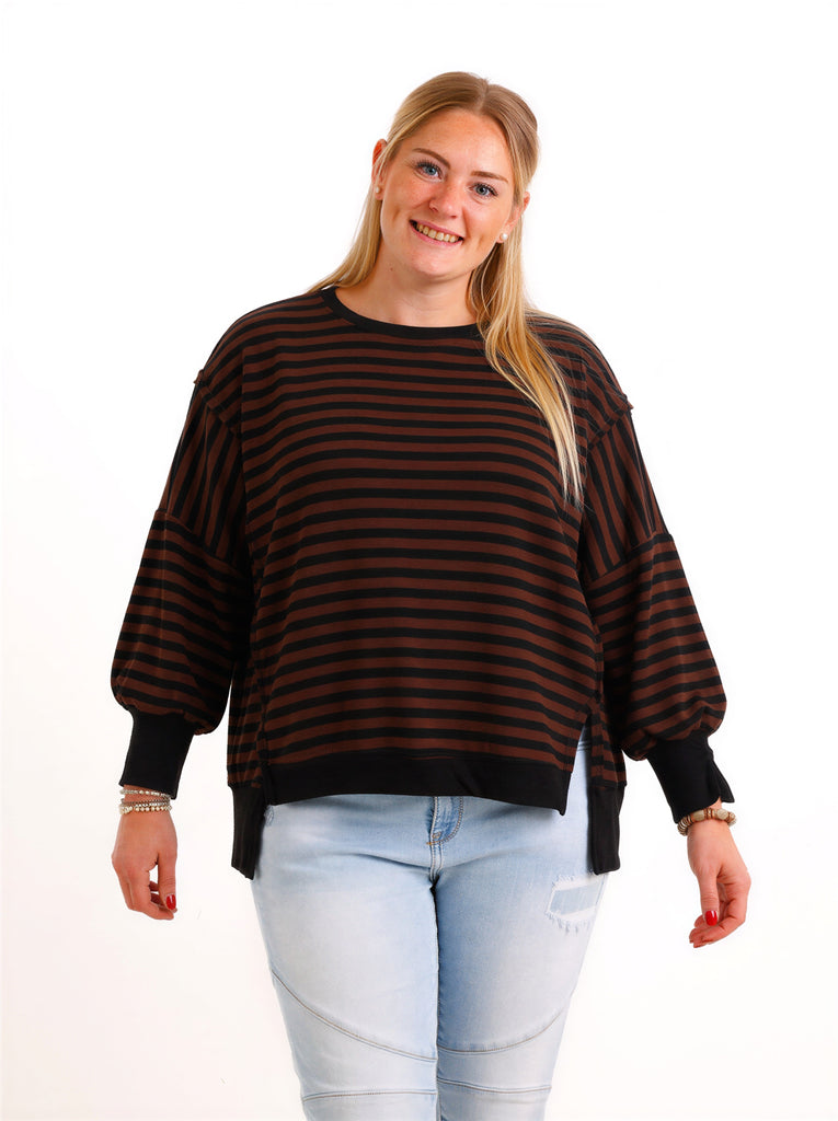 Oversize Sweatshirt LILWEN – Inside-Out-Details & softer Baumwollmix – Gr. 38–48