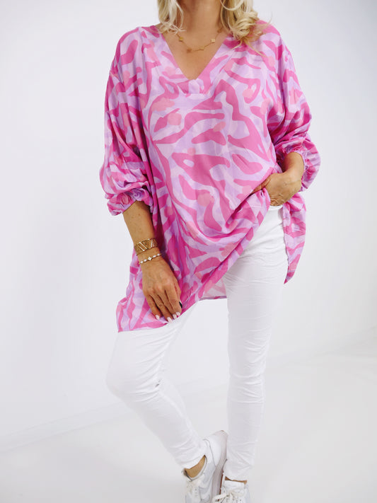 LOUANNE Blusenshirt - Plus-Size - pink/flieder