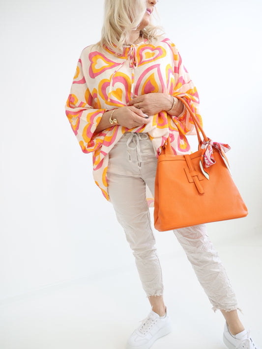 MADDIE Blusenshirt - Plus Size - orange