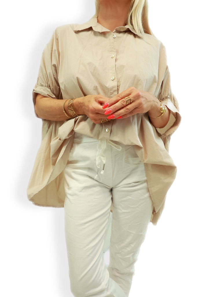 SANDY oversize Bluse - beige