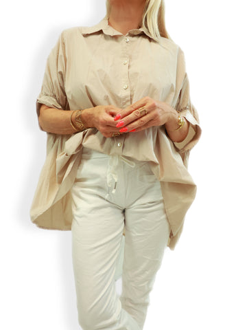 SANDY oversize Bluse - beige