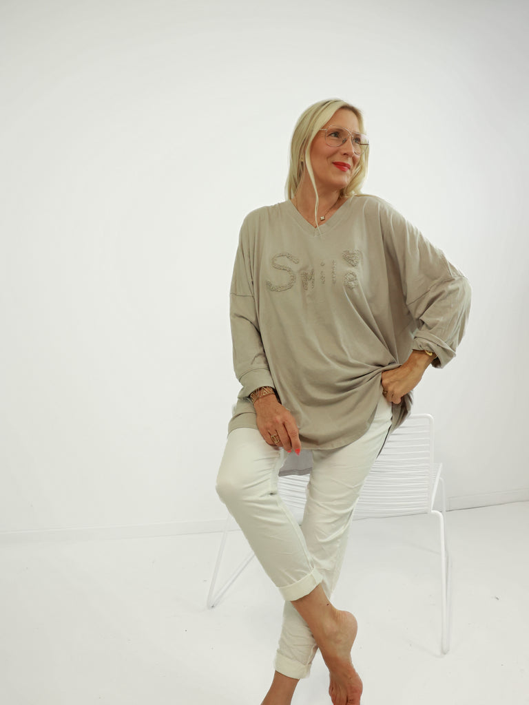 SANDRA Plus Size Longsleeve - verschiedene Farben