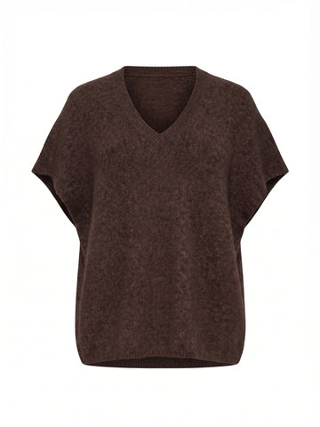 Curvy Pullunder CALYRA – Lässiger Strick-Look mit tiefem V-Ausschnitt – Gr. 44–54