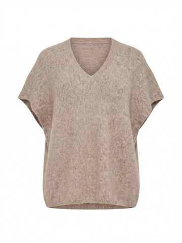 Curvy Pullunder CALYRA – Lässiger Strick-Look mit tiefem V-Ausschnitt – Gr. 44–54