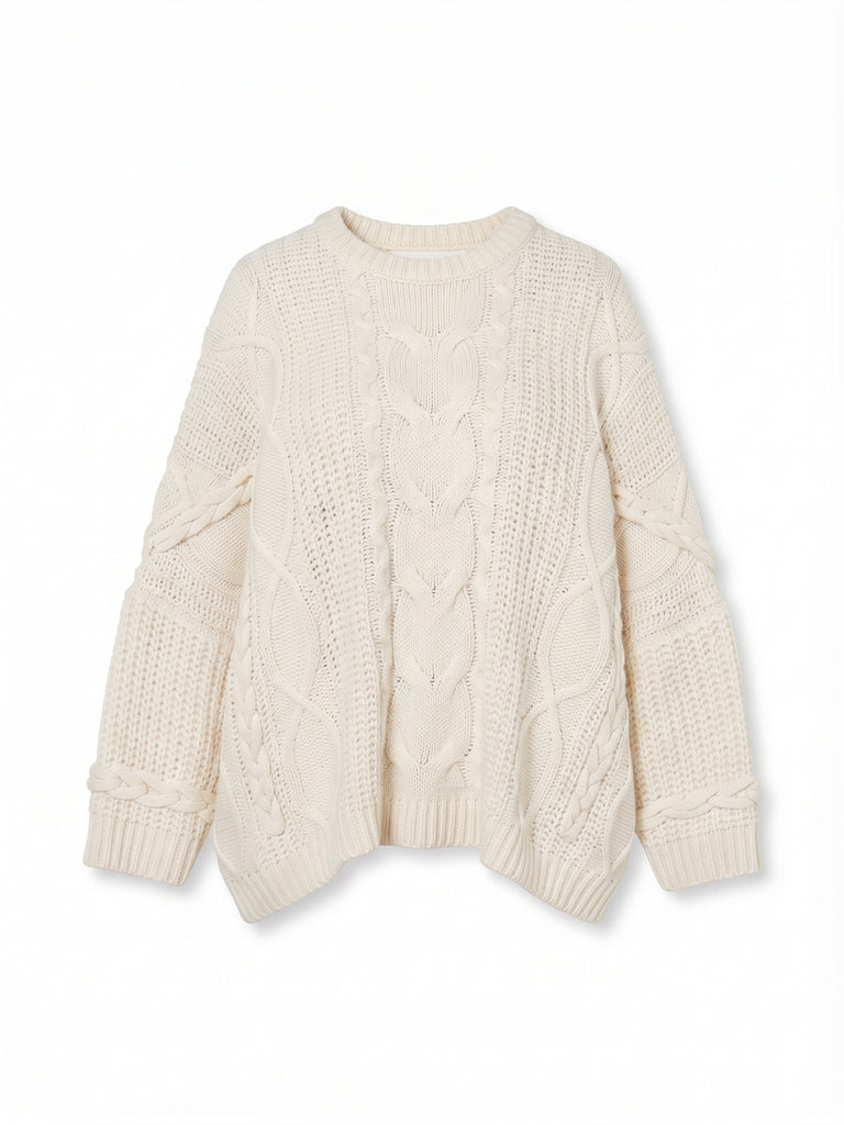 XXXL - Pullover LISSY.S – Lieblingsstrick mit besonderem Zopfmuster – Gr. 40–52