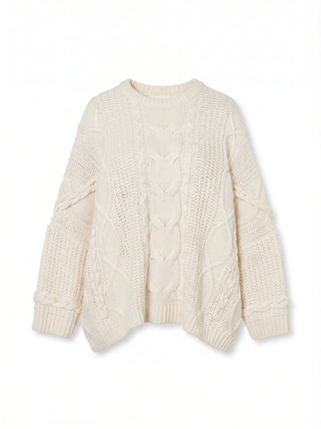 XXXL - Pullover LISSY.S – Lieblingsstrick mit besonderem Zopfmuster – Gr. 40–52