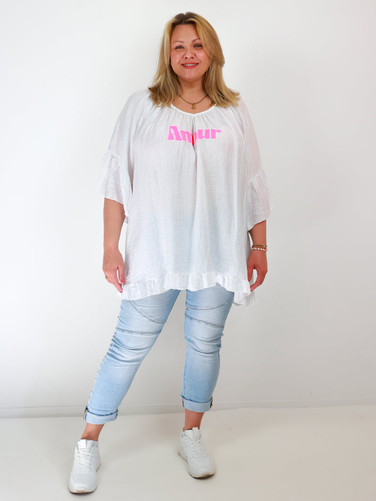 LOLA Oversize Bluse - weiß