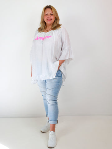 LOLA Oversize Bluse - weiß