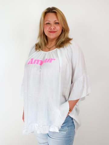 LOLA Oversize Bluse - weiß