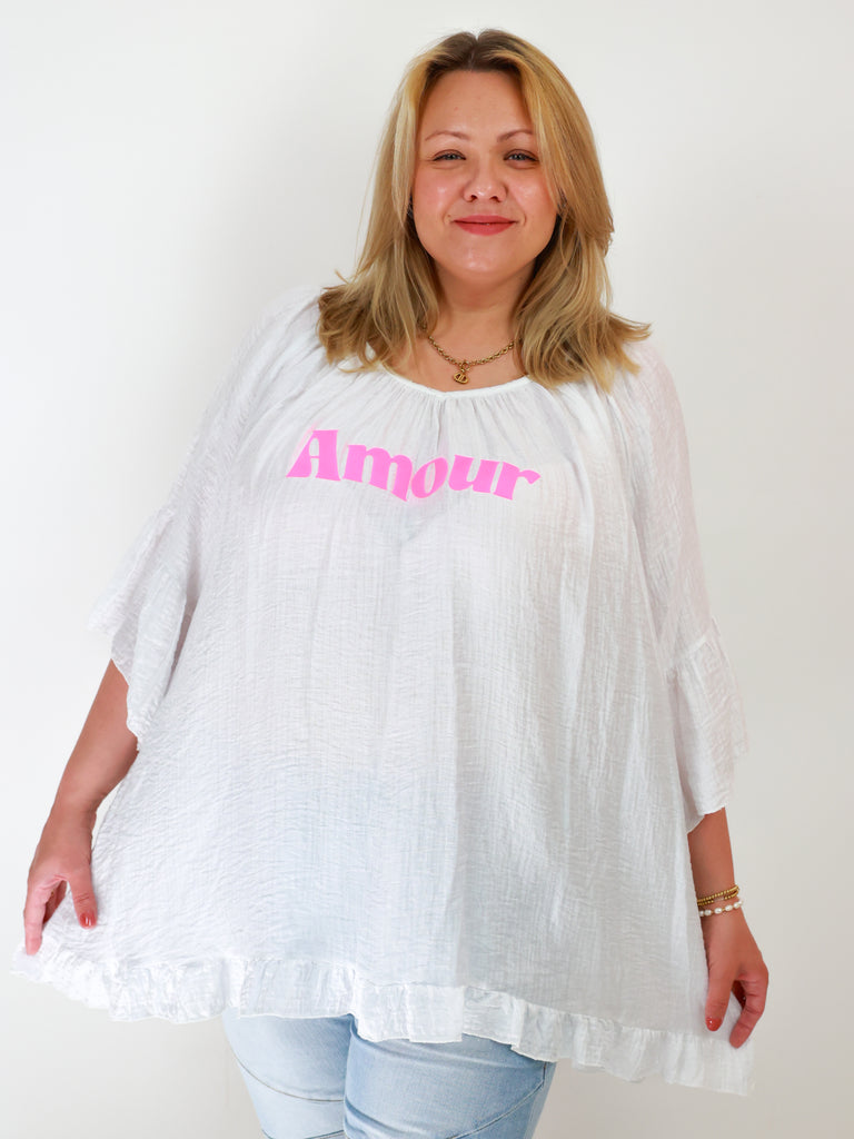 LOLA Oversize Bluse - weiß