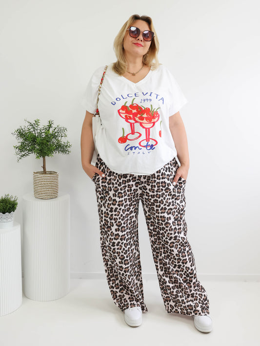 MILO Plus Size Musselin Hose - verschiedene Farben - leo