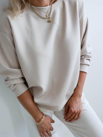 TAMMY Oversize Sweatshirt - beige