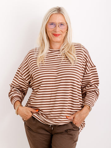 MEGAN Oversize Sweatshirt - gestreift -verschiedene Farben