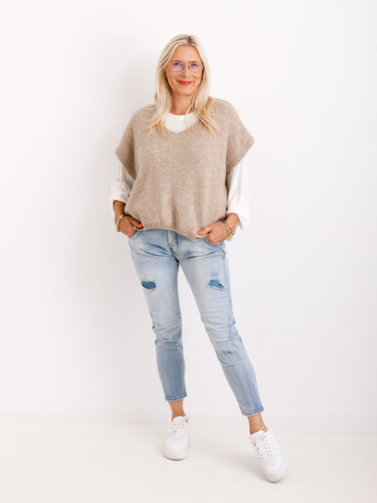 NELE Oversize Pullunder - beige