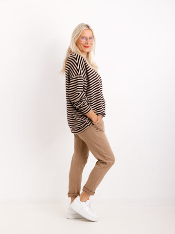 MEGAN Oversize Sweatshirt - gestreift -verschiedene Farben