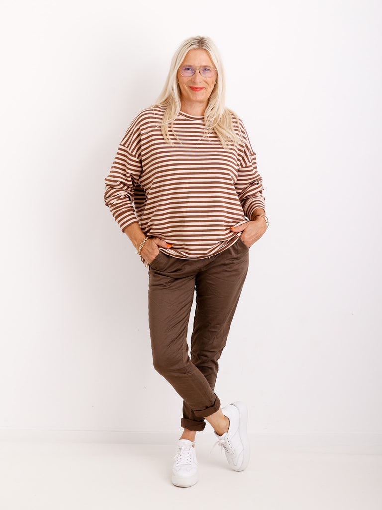 MEGAN Oversize Sweatshirt - gestreift -verschiedene Farben