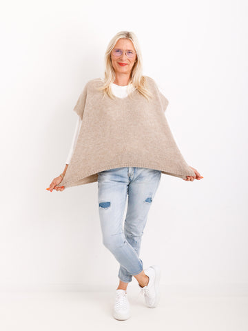 NELE Oversize Pullunder - beige