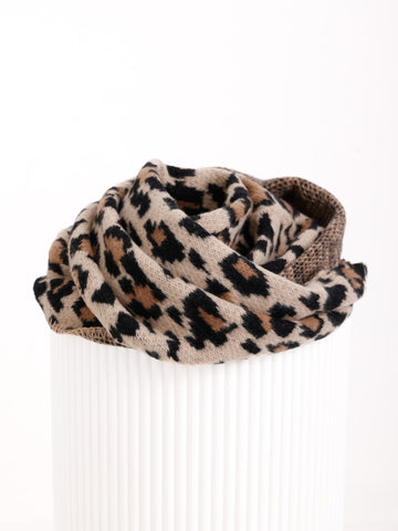 EVA leo Dreiecksschal - beige/taupe/schwarz