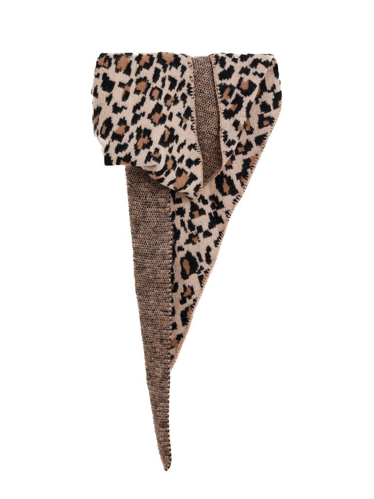 EVA leo Dreiecksschal - beige/taupe/schwarz