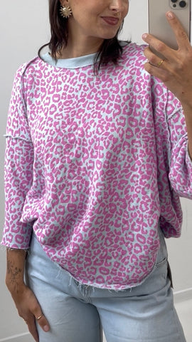 HELEN Leo Oversize Kurzarm Sweater - verschiedene Farben