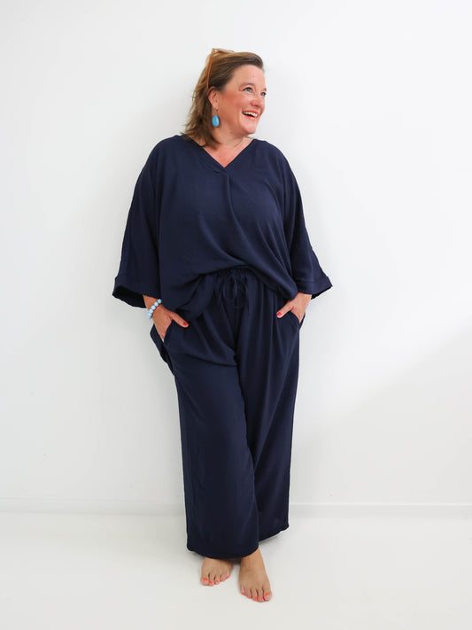 PAULA Plus Size Kombination Blusenshirt & Hose - verschiedene Farben