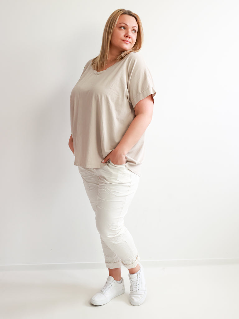 GERTIE XXL uni T-Shirt - verschiedene Farben