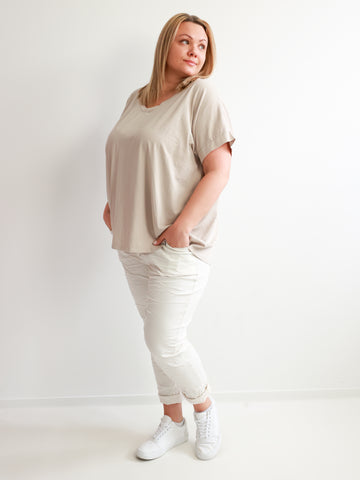 GERTIE XXL uni T-Shirt - verschiedene Farben