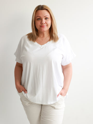 GERTIE XXL uni T-Shirt - verschiedene Farben