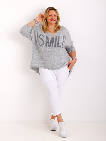 SMILE oversize Strickpullover - verschiedene Farben