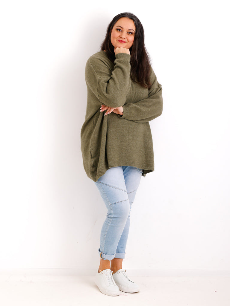 Curvy Size Strickpullover AMELIRA – Kuscheliger Oversize-Look – Gr. 42–48
