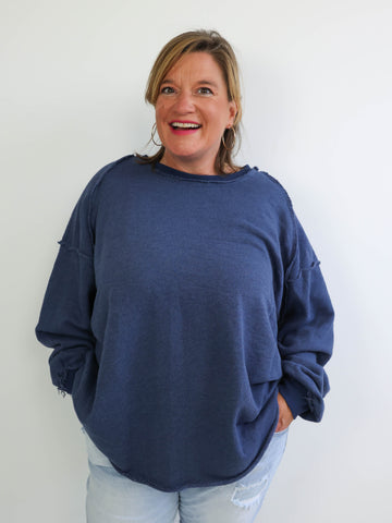 Oversize-Wohlfühl-Sweater CARLY.S – 100 % Baumwolle – Gr. 38-50