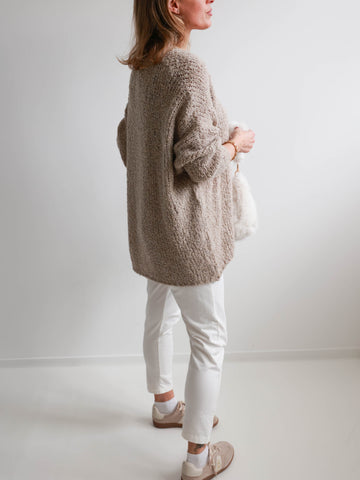 STEFFI Oversize Pullover - beige