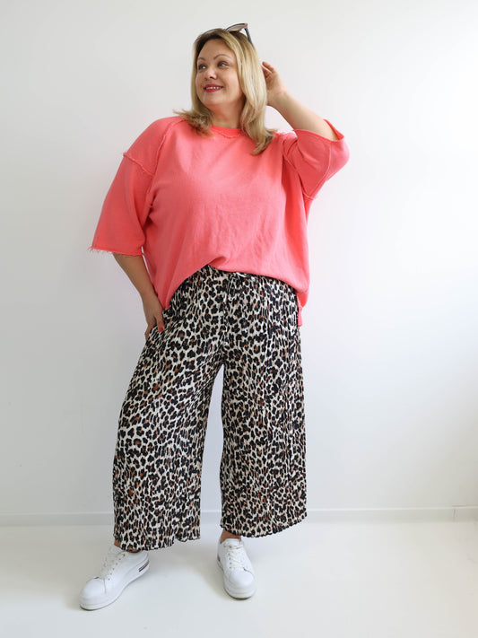 TIM Plus Size Plissee Hose - leo