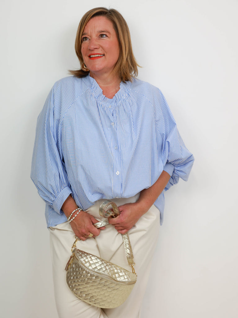 PAMELA Oversize Bluse - gestreift
