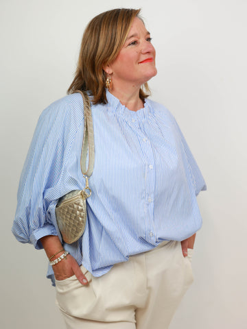 PAMELA Oversize Bluse - gestreift