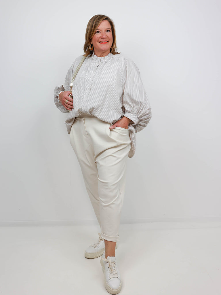 PAMELA Oversize Bluse - gestreift
