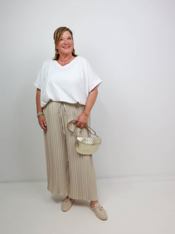 DWAYNE Plus Size Plissee Hose - verschiedene Farben