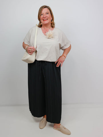 DWAYNE Plus Size Plissee Hose - verschiedene Farben