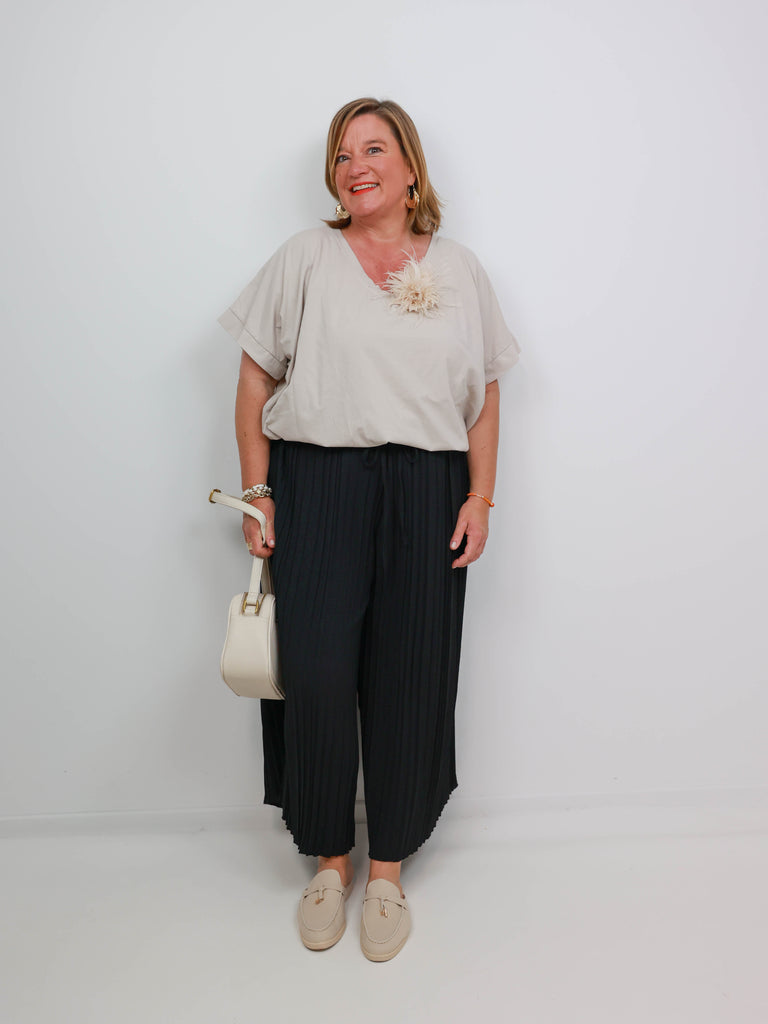 DWAYNE Plus Size Plissee Hose - verschiedene Farben